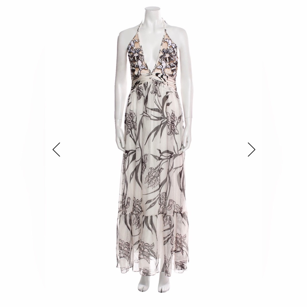 PatBO Elegant Floral Maxi Dress